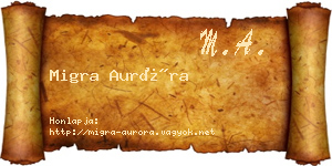 Migra Auróra névjegykártya